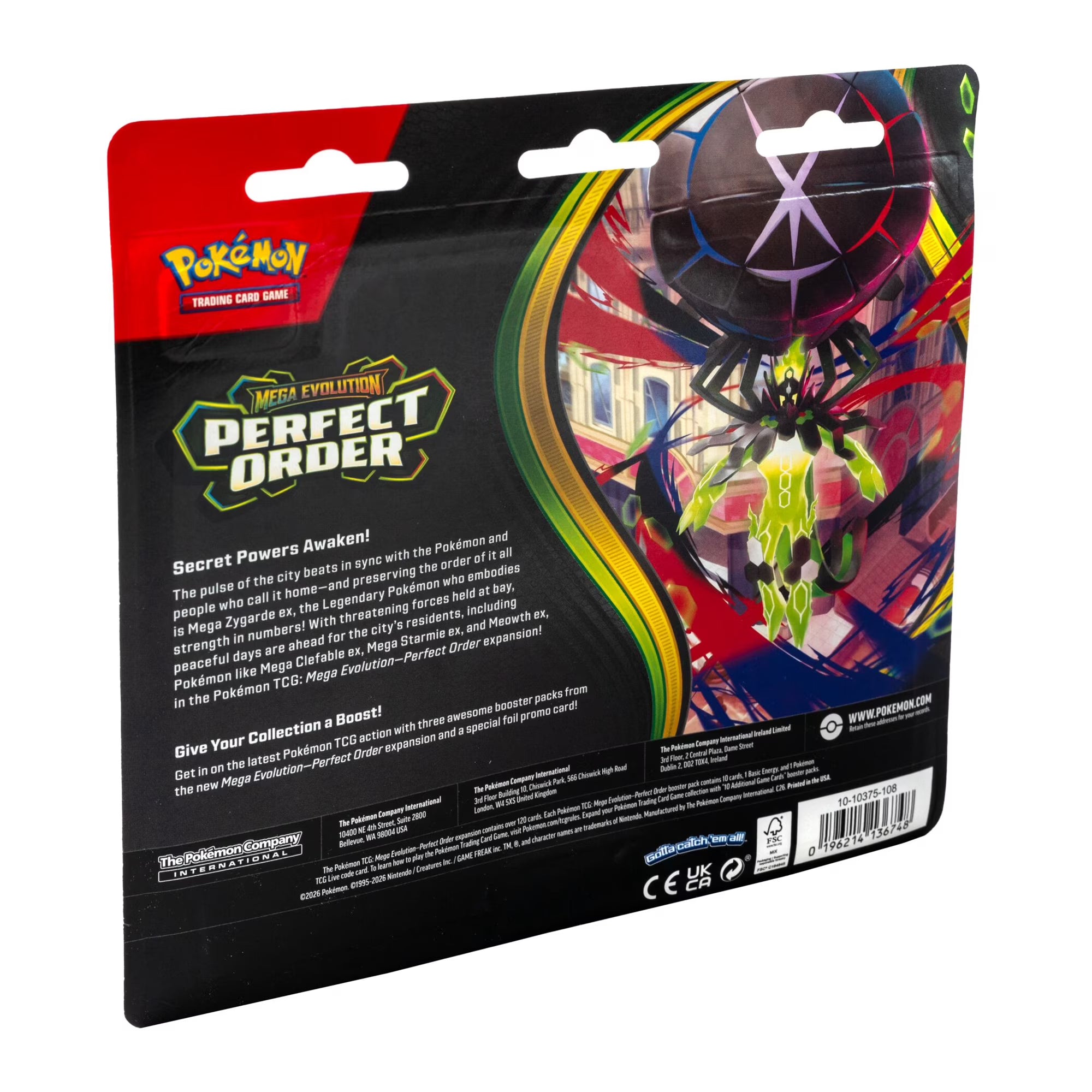 Pokémon TCG: Mega Evolutions 3 Perfect Order 3Pk Blister