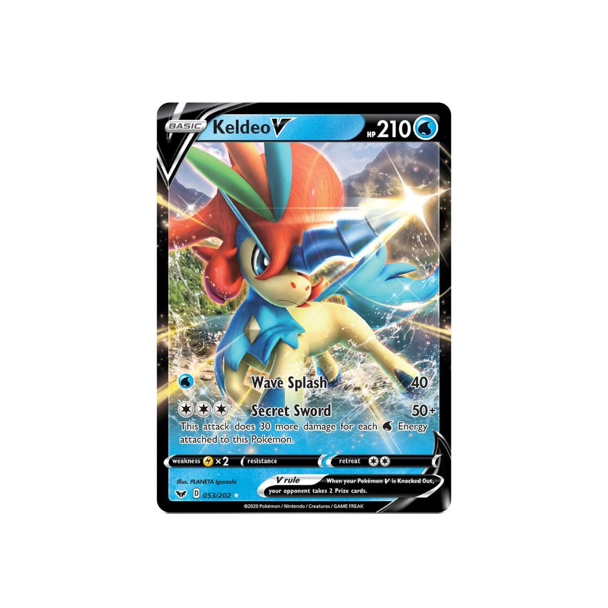 Keldeo V - SWSH01: Sword & Shield Base Set