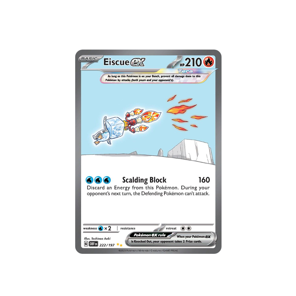 Eiscue ex - 222/197 - SV03: Obsidian Flames