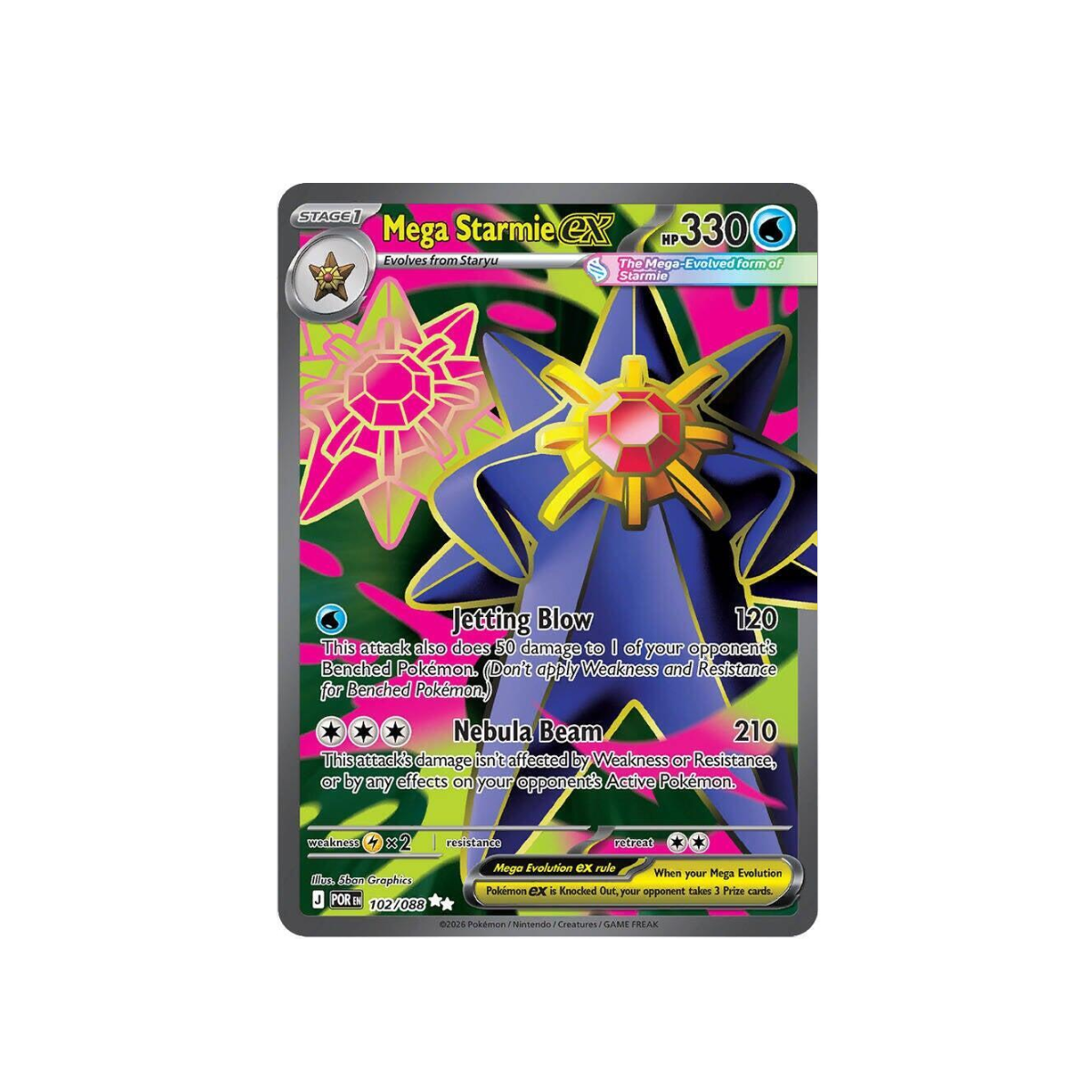 Mega Starmie ex - 102/088 - ME03: Perfect Order